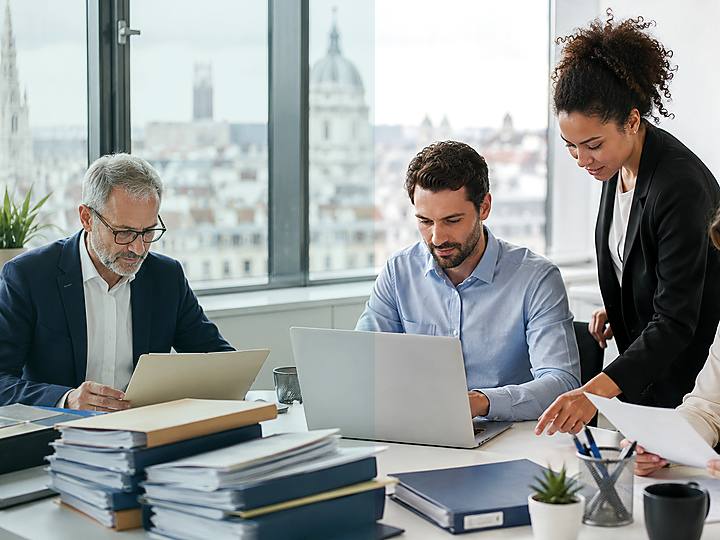 Échange calme autour de documents administratifs